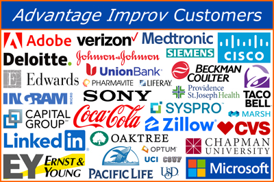 Read what Advantage Improv customers say about our events